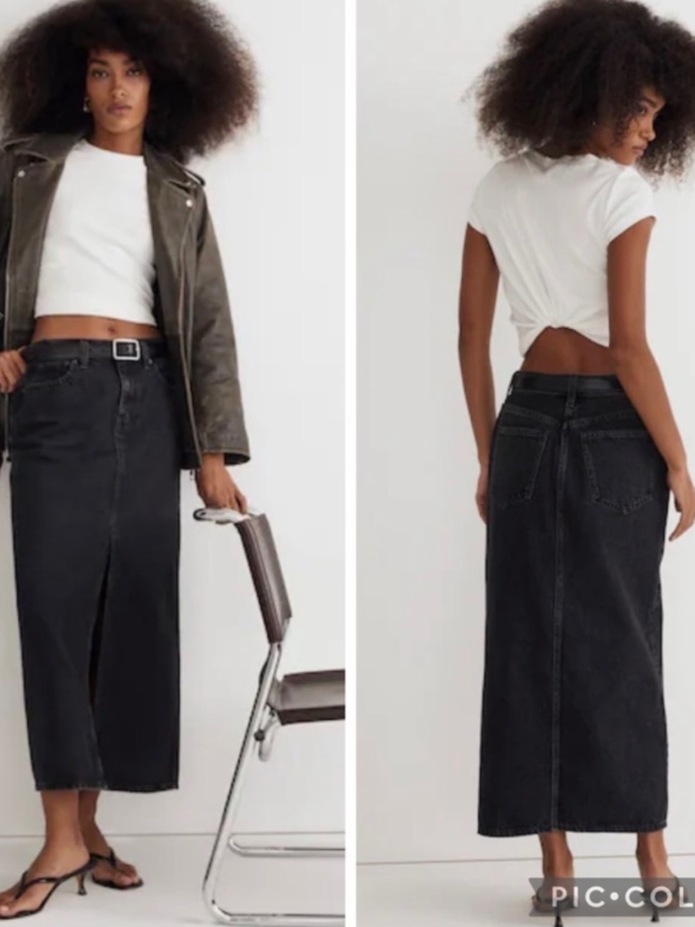 Madewell 90s Denim Mid-Rise Maxi Skirt in Lunar Wash Size 31 NWT NEW